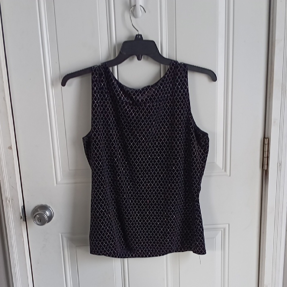 Dress Barn Black and White Patterned Tank Top